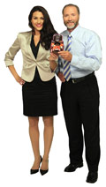 Inventor of the Brownie Bowl with Mr. Davison and her product