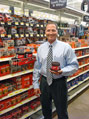 George Davison with Davison Produced Product Invention Oil Filter Gripper in the store it's selling in
