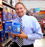 Mr. Davison (aka Mr. D) with Product Invention Back of Seat Protector Packaging