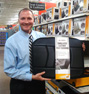 Mr. Davison (aka Mr. D) with Product Invention Simulated Leather Seat Cushion Packaging