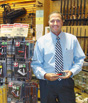 George with Davison Produced Product Invention Swiss Army Whistle Knife at the store it's selling in