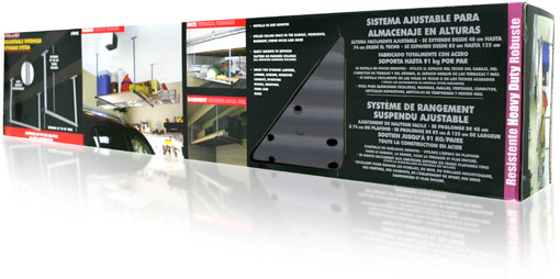 Final Manufactured Product for Davison Produced Product Invention Adjustable Overhead Storage System