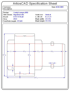 Packaging CAD Drawing for Davison Produced Product Invention Relax Aviva Comfy Lounger Packaging