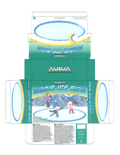 Packaging CAD Print for Davison Produced Product Invention Aviva Kiddie Ice Rink