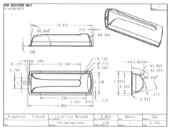 Product Engineering Drawings for Davison Produced Product Invention BagStor