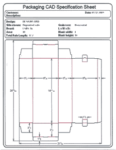 Packaging CAD Drawing for Davison Produced Product Invention BagStor