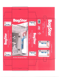 Packaging CAD Print for Davison Produced Product Invention BagStor