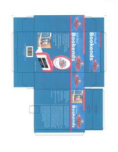 Packaging CAD Print for Davison Produced Product Invention Fill'Er Up Bookends
