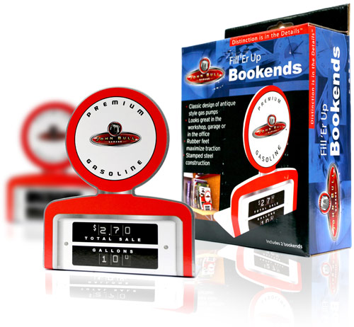Final Manufactured Product for Davison Produced Product Invention Fill'Er Up Bookends