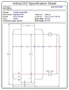 Packaging CAD Drawing for Davison Produced Product Invention Relax Candle Holder Garden Packaging