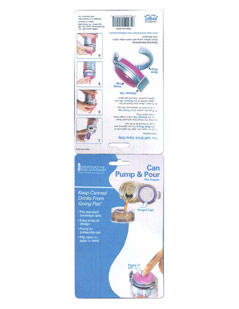 Packaging CAD Print for Davison Produced Product Invention Can Pump & Pour