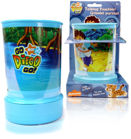 Final Manufactured Product for Davison Produced Product Invention Diego Talking Tumbler