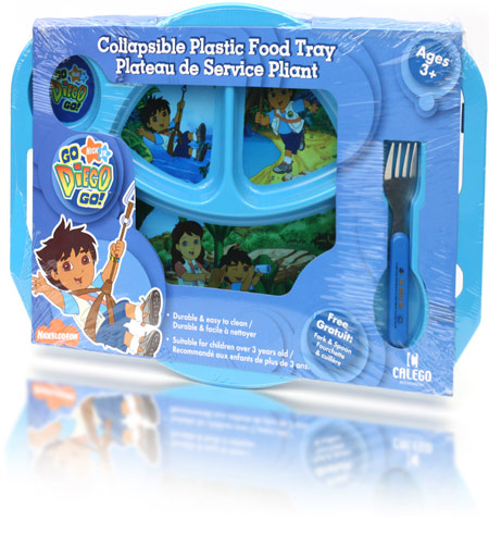 Final Manufactured Product for Davison Produced Product Invention Diego Collapsible Plastic Food Tray