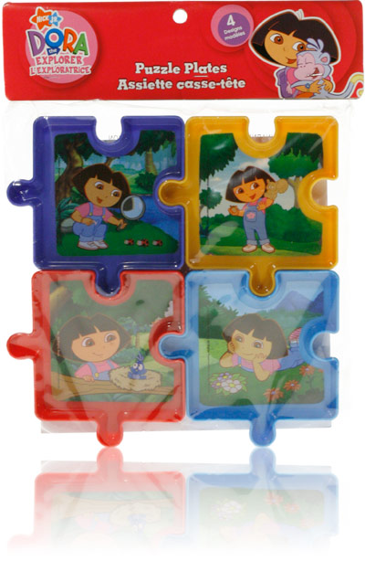 Final Manufactured Product for Davison Produced Product Invention Dora Explorer Puzzle Plates