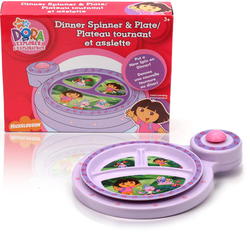 Final Manufactured Product for Davison Produced Product Invention Dora Explorer Dinner Spinner & Plate