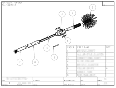 Product Engineering Drawings for Davison Produced Product Invention Bristle Brush