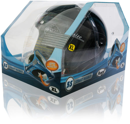 Final Manufactured Product for Davison Produced Product Invention Fuel Helmet Packaging