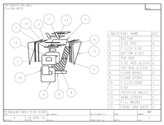 Product Engineering Drawings for Davison Produced Product Invention A-Frame Birdfeeder