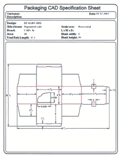 Packaging CAD Drawing for Davison Produced Product Invention Optic Mirror Packaging (Glow)