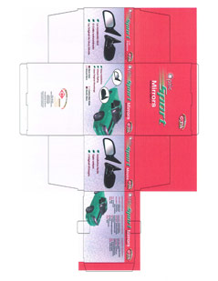 Packaging CAD Print for Davison Produced Product Invention Optic Mirror Packaging (Sport)