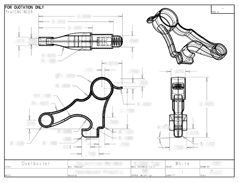 Product Engineering Drawings for Davison Produced Product Invention OverBoiler Clip