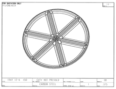 Product Engineering Drawings for Davison Produced Product Invention Perfect Pizza Pan