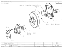 Product Engineering Drawings for Davison Produced Product Invention RV Leveler