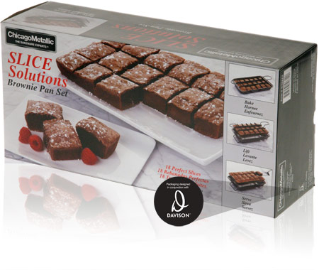 Final Manufactured Product for Davison Produced Product Invention Slice Solutions Brownie Pan Set