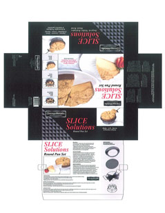 Packaging CAD Print for Davison Produced Product Invention Slice Solutions Round Cake Pan Set