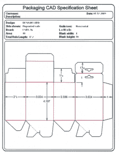 Packaging CAD Drawing for Davison Produced Product Invention Tru-Ice