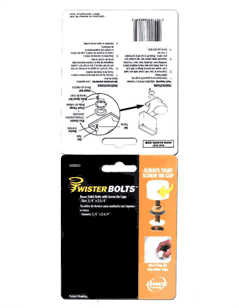 Packaging CAD Print for Davison Produced Product Invention Twister Bolts