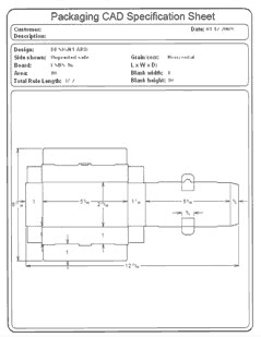 Packaging CAD Drawing for Davison Produced Product Invention Twister Bolts