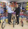 George Davison with Davison Produced Product Invention The BikeBoard Tyke at the store
