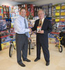 George Davison with Davison Produced Product Invention Overboiler Clip in the store it's selling in