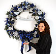 Davison Employee Makes Wreath for Holiday Auction