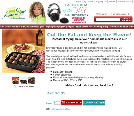 Davison-designed Meatball Baker featured in store of “national digital guru!”