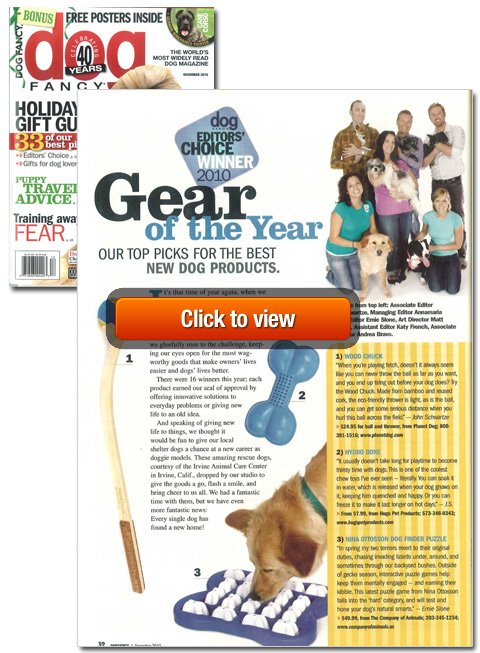 Hydro Bone and Dog Wash are 2010 Dog Fancy Editors’ Choice Award Winners!