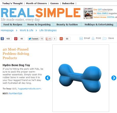 Magazine Ranks Hydro Bone as Anything But “Real Simple”