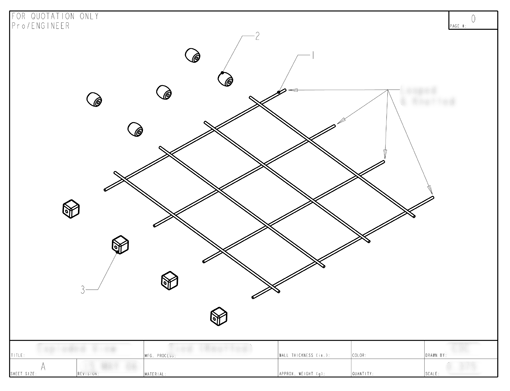 Product Engineering Drawings for Davison Produced Product Invention The Critter Net