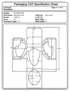 Packaging CAD Drawing for Davison Produced Product Invention Fuel Helmet Packaging