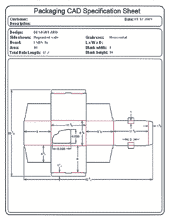 Product Engineering Drawings for Davison Produced Product Invention Optic Mirror (Glow) Packaging