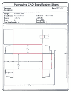 Packaging CAD Drawing for Davison Produced Product Invention Lighted Euro Sport Mirror