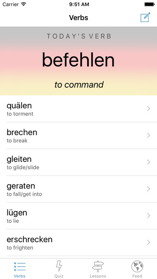 Daily German Verb App - Davison