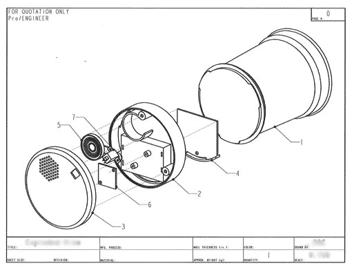 Product Engineering Drawings for Davison Produced Product Invention Dora Talking Tumbler