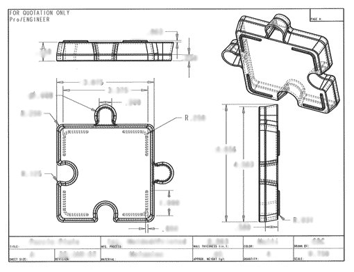 Product Engineering Drawings for Davison Produced Product Invention Dora Explorer Puzzle Plates