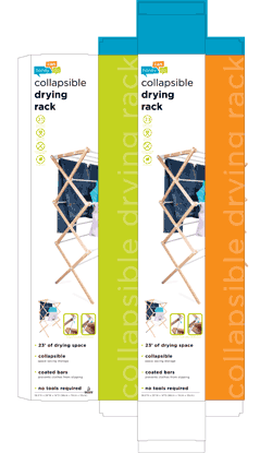 Packaging CAD Drawing for Davison Produced Product Invention Garment Rack