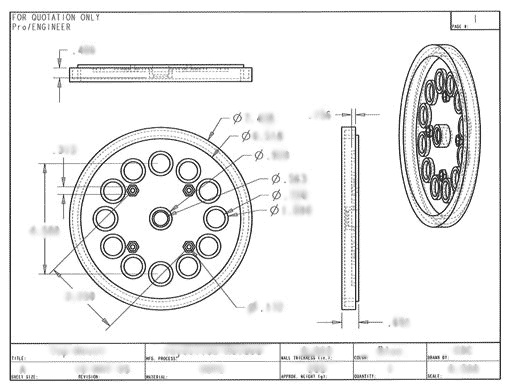 Product Engineering Drawings for Davison Produced Product Invention Spin ‘n Store Parts Carousel