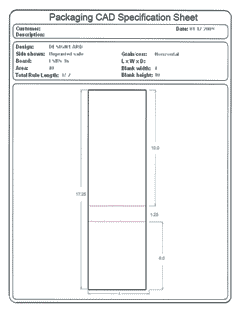 Packaging CAD Drawing for Davison Produced Product Invention Adjust-A-Hooks