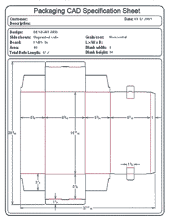 Packaging CAD Drawing for Davison Produced Product Invention Slice Solutions Brownie Pan Set Packaging