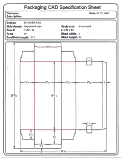 Packaging CAD Drawing for Davison Produced Product Invention BagStor (Steel)